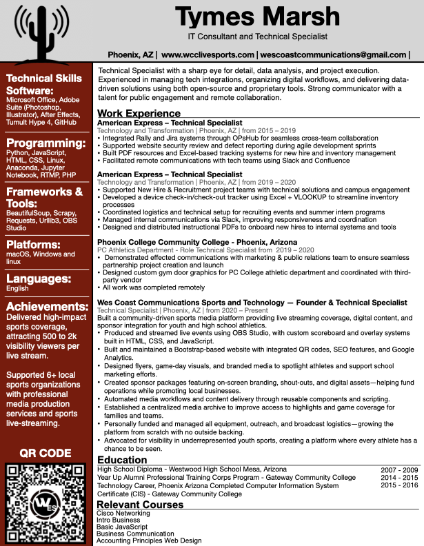 Resume preview